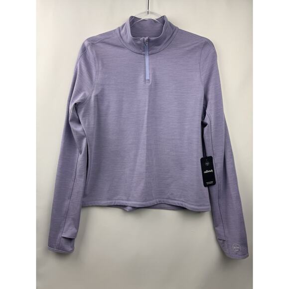Allbirds Natural Run Mid Layer Tencel 1/4 Zip in Purple Hush Size M - Picture 1 of 8